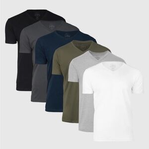 6 shirts - True Classic Mens Staple Short Sleeve V-Neck 6-Pack